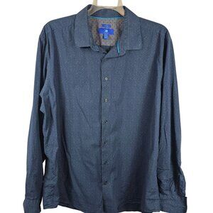 Business Casual Botanical Pattern Button Down Work Office Dress Shirt Mens 2XLT‎